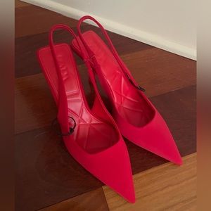 Zara red heels
